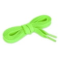 thumbnail image 2 of 2 Pares De Cordonas Cintilla Agujetas De Capa Doble Gruesas Planas Huecas Unisexo Verde Fluorescente 120cm / 47.24, 2 of 4