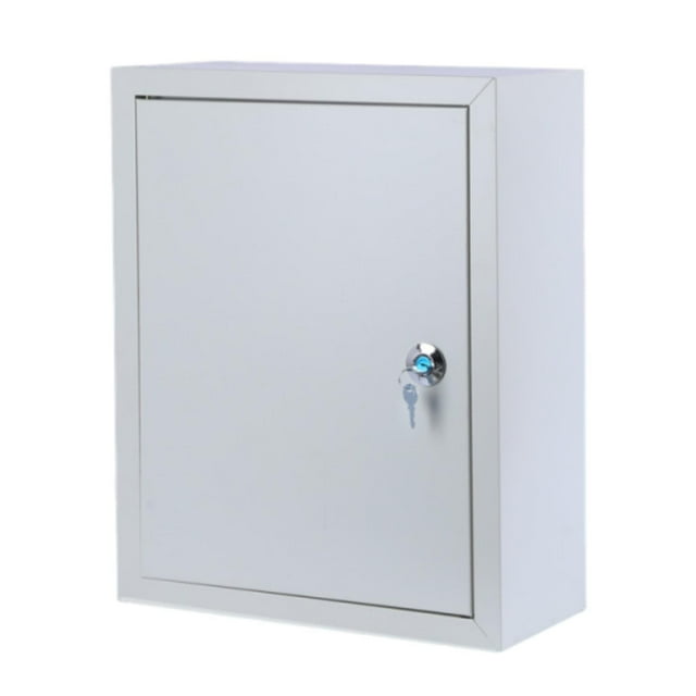 yuksok Boîte Électrique Extérieure Étanche Boîte de Jonction Résistante à l'Usure Métal avec Serrure Boîtier de Distribution pour Maison Centre Commercial Intérieur 25cmx16cmx30cm