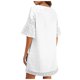 thumbnail image 3 of Puntoco Vestido De Manga Corta Con Cuello En V, Gasa Jacquard Con Cuello En V Liso De Verano Para Mujer Blanco S, 3 of 5