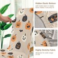 thumbnail image 5 of Yayeee 4 Pack Dining Chair Covers Stretch Parson Chairs Slipcovers Seat Protector, Beige Halloween Pumpkin, 5 of 6