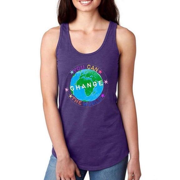Change The World Racerback Tank Women -June Erica Vess Designs, Female x-Small