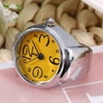 thumbnail image 3 of 1 reloj analógico de cuarzo con forma de anillo redondo para hombre y mujer (amarillo), 3 of 9