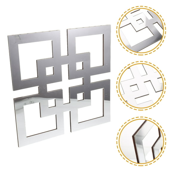 LEORX Creative Silver Wall Art Decor Easy Installation for Rustic Home Style