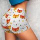 thumbnail image 4 of Balery Cute Fox with Heart Pantalones cortos de entrenamiento estampados para mujer, sin costuras, ajustados, para gimnasio, yoga, correr, deportes, ejercicio activo, fitness.-XX-Large, 4 of 8