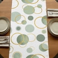 thumbnail image 5 of Table Runners 108 Inches Long Dress Scarves, Sage Green Polka Dots Farmhouse Coffee/Dining/Kitchen Table Runner for Living Room, Modern Abstract Art 13x108 Inch, 5 of 9