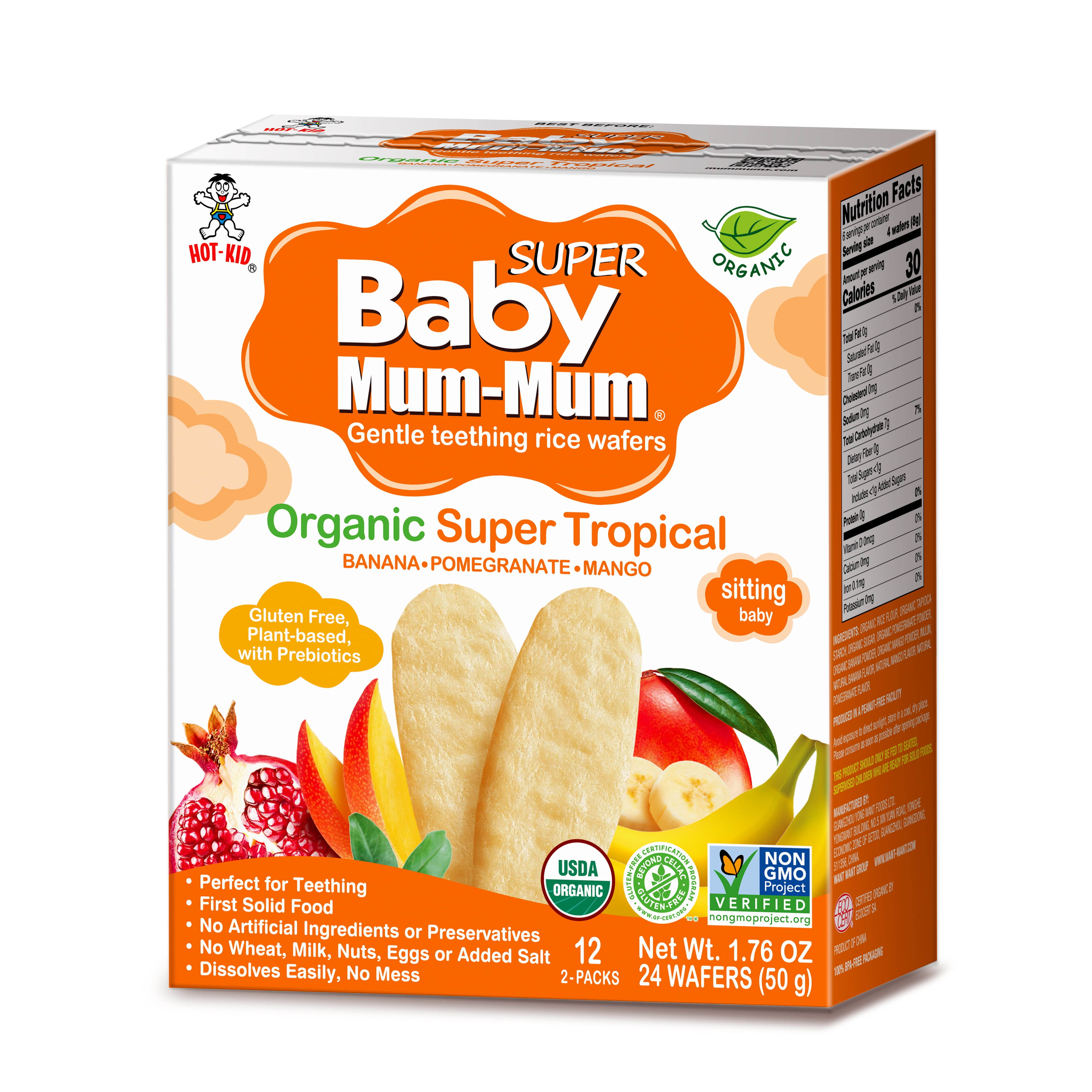 Org Baby Rice Rusks - Super Tropical