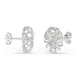 thumbnail image 6 of LeCalla 925 Sterling Silver Italian Openwork Swirl Stud Earrings for Women and Teen 12MM, 6 of 8