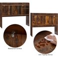 thumbnail image 6 of Desktop Bookshelf, Wooden Desk Storage Hutch with 6 Shelves for Computer Desk, 3-Tier Desktop Display Organizer Rack for Office Home (Brown), 6 of 12