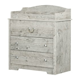 Pemberly Row Wood Changing Table And Station In Gray Oak Walmart Com