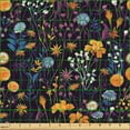 thumbnail image 2 of Ambesonne Wild Jungle Fabric by the Yard Upholstery, Dreamy Colors Floral, 10 Yards, Marigold Dried Rose Ivory, 2 of 5
