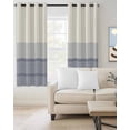 thumbnail image 2 of Black Beige Striped Blackout Curtains 84 Inches Long for Bedroom, Farmhouse Stripes Thermal Insulated Room Darkening Black Out Window Curtain Panels Grommet Drapes for Living Room, 2 of 8