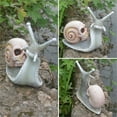 thumbnail image 4 of Okbabeha Halloween Skeleton Snail Resin Crafts, Snail Skull Sculpture Gothic Decoration, Garden Snail Statue Patio Snail Figurine Crafts, Outdoor Home Yard Garden Skeleton Art Sculpture Ornament, 4 of 7