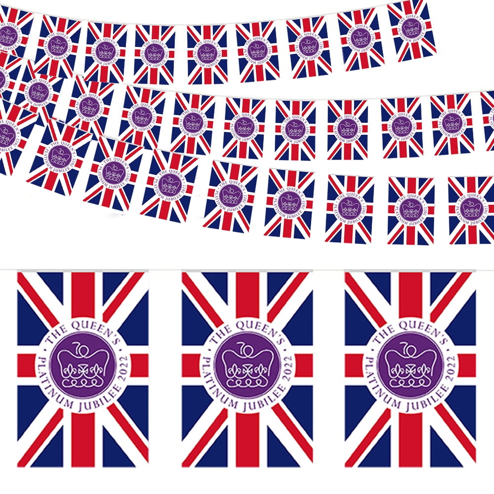 Red 10 flag bunting 3 metre long Keep Calm and Carry On 