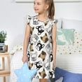 thumbnail image 4 of Balery French Bulldog3 Camisón de princesa para niñas, pijama de algodón con mangas abullonadas, suave y bonito.-XX-Large, 4 of 6