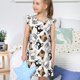 thumbnail image 4 of Balery French Bulldog3 Camisón de princesa para niñas, pijama de algodón con mangas abullonadas, suave y bonito.-X-Large, 4 of 6