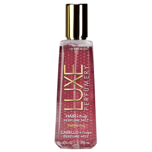 Perfume Mist Luxe Perfumery Flirty Rose para cabello y cuerpo, 236 ml