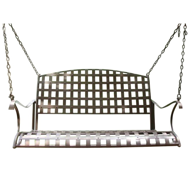 Pemberly Row Balançoire de Patio Suspendue en Fer Marron