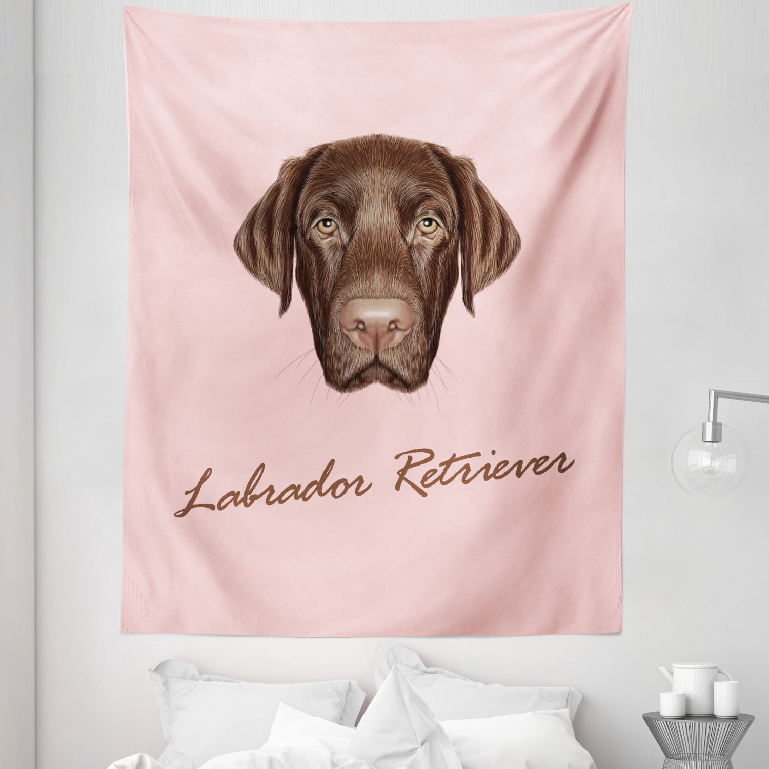 Labrador Tapestry, Modern Retriever Portrait with Grumpy Face Purebred ...