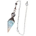 thumbnail image 1 of Crystal Pendulum Natural Stone Pendulums Pendant for Resin Gemstone Crystal Divination Dowsing, 1 of 9