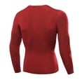 thumbnail image 2 of Mens Compression Under Base Layer Top Long Sleeve Tights Sports Running T-shirts red S, 2 of 9