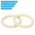 thumbnail image 4 of Anillos de madera Uxcell de 80 mm 3.1" de 10 mm de grosor, paquete de 10 anillos de madera natural sin terminar, 4 of 7