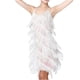 thumbnail image 2 of ICHUANYI Clearance Women's Fashion Suspender Crewneck Sequin Feather Sleeveless Solid Mini Dress(White, L) ICHUANYI WER2023080911867, 2 of 9