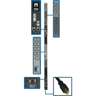 Tripp Lite Pdu 3Phase Monitored 10Kw 200/208/240V 42 C13 6 C19 L21-30P