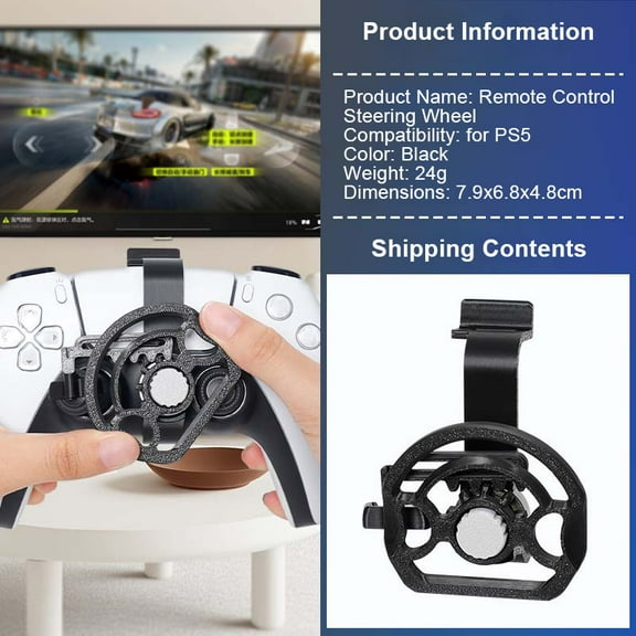 Mini Steering Wheel for P5 and for P5 Pro/Slim Game Controller Auxiliary Replacement Controller Wheel Accessories