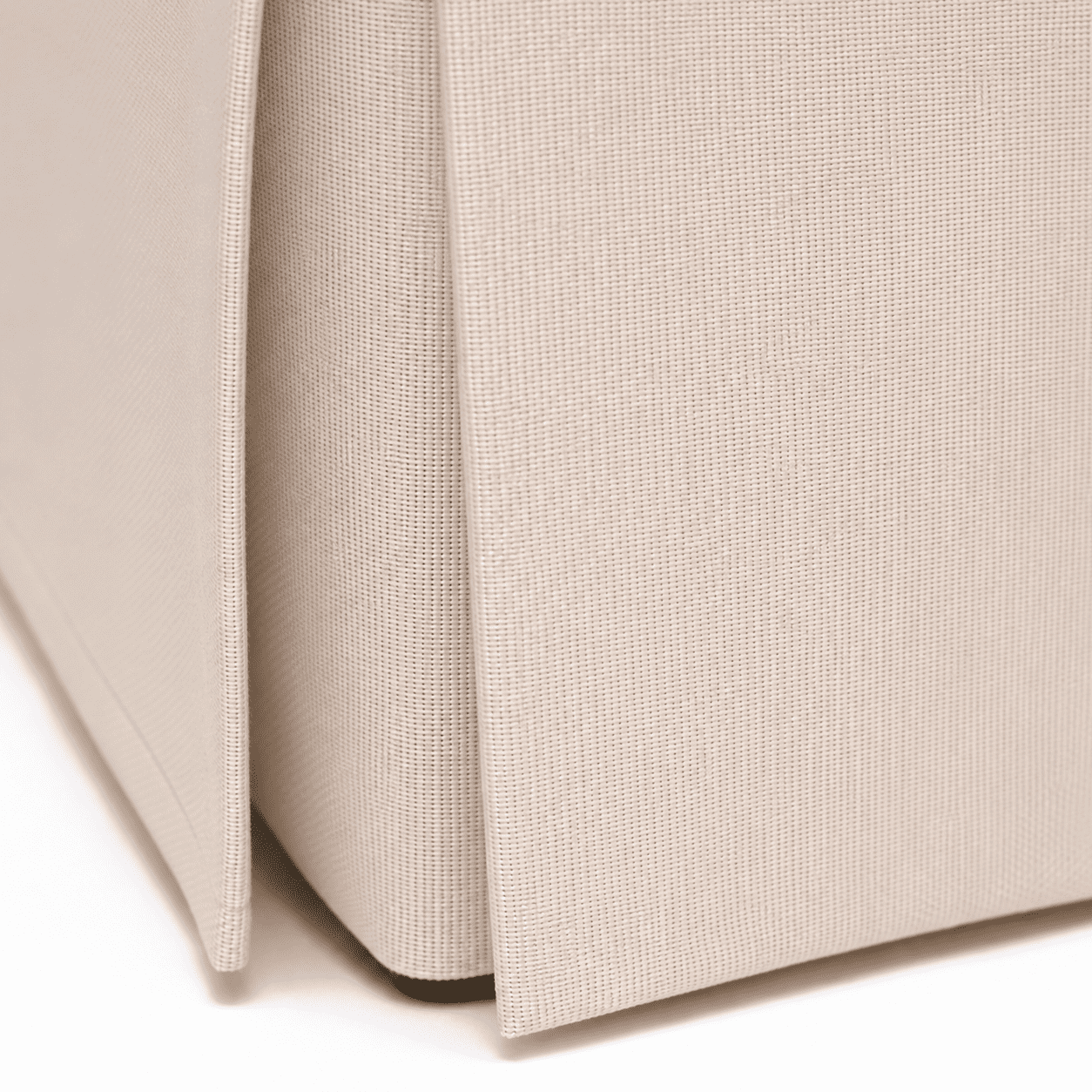 My Texas House Clementine Upholstered Skirted Bench, Taupe