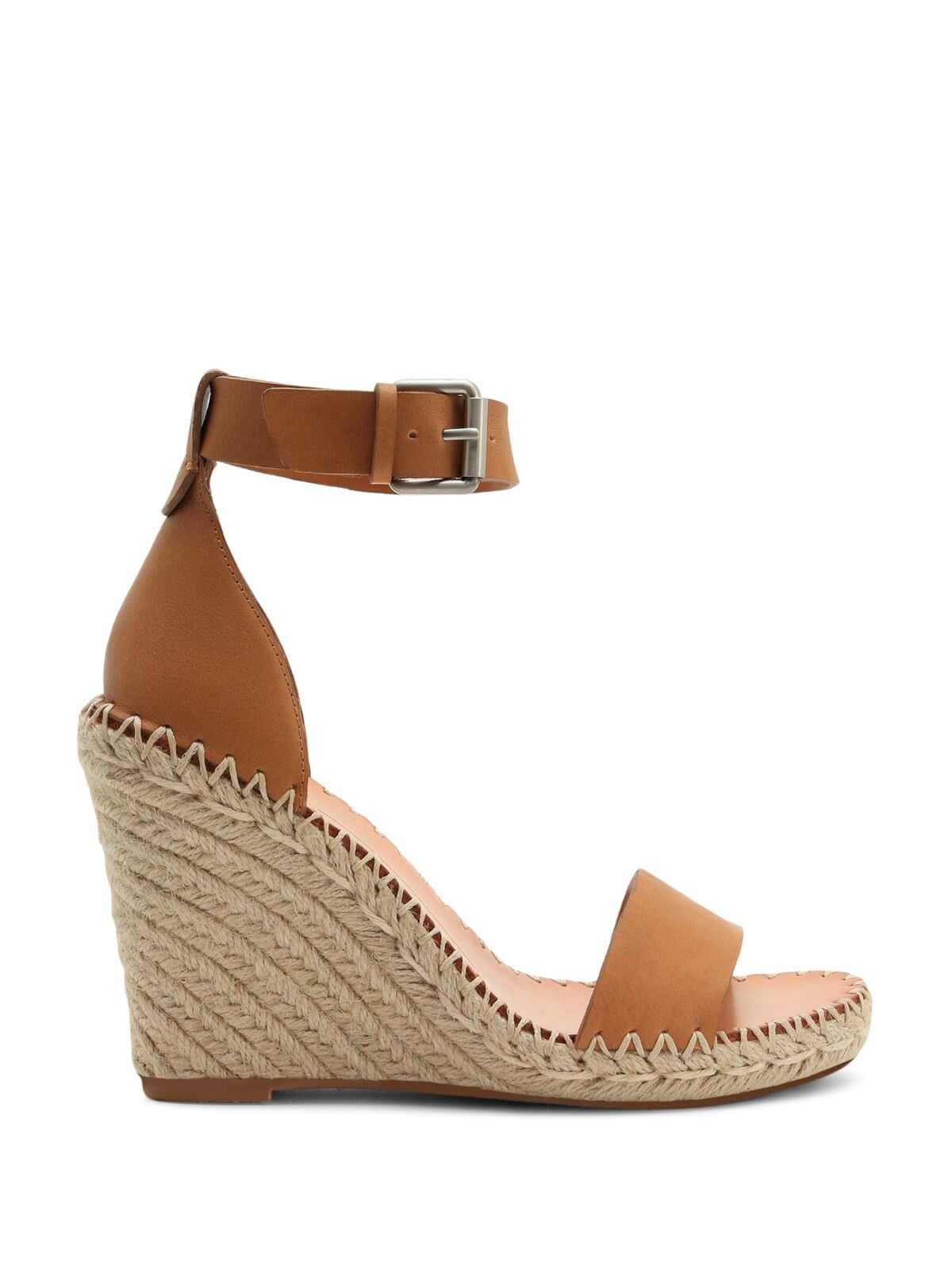 DOLCE VITA Womens Brown Snake 1 2 Platform Ankle Strap Noor Round Toe Wedge Buckle Leather Espadrille Shoes 9.5 M Walmart