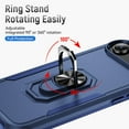 thumbnail image 2 of Phone Case Compatible with iPhone Air, Cover with Magnetic Ring Holder Stand Hybrid Rugged Shockproof Drop Proof Heavy Duty Cell Accessories for iPhone Air Women Men, Blue/Blue, 2 of 10