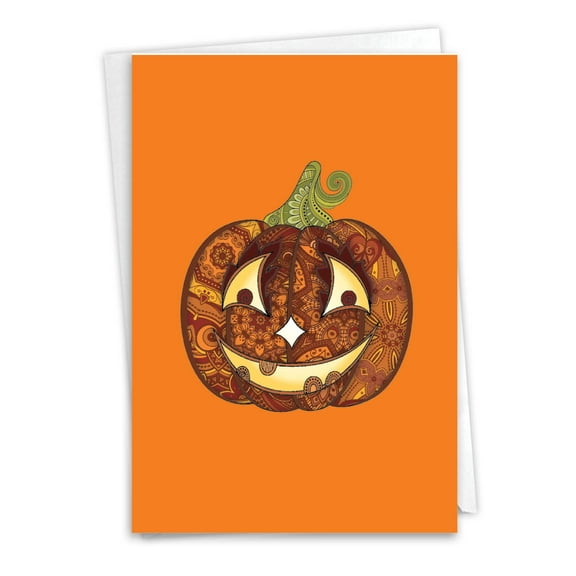 1 Halloween Card with Envelope - Artful Pumpkins C2922CHWG