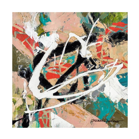 Canvas Wall Art - Suzanne McCourt 'Stacked' Wall Art for Living Room, Bedroom, or Office Décor by Trademark Fine Art - 14 x 14 Inches