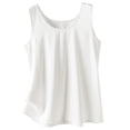 thumbnail image 4 of Duoif Womens Tank Tops, Basic Round Neck Camisole, Sleeveless Everyday Tank Tops for Women Trendy White M, 4 of 4