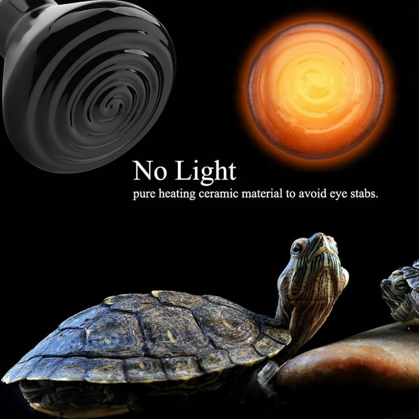 Ceramic Heat Lamp, No Light Infrared Ceramic Emitter Heating Light Bulb