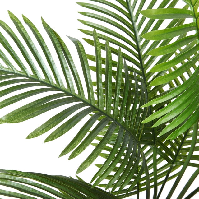 Green Artificial Palm Leaves, Outdoor Faux Palm Fronds Fake