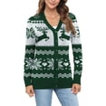 thumbnail image 5 of Uvplove Women Long Sleeve Soft Basic Knit Cardigan Sweater,Christmas Green,M,(S-3XL), 5 of 9