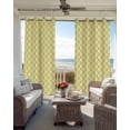 thumbnail image 6 of Yellow White Plaid Blackout Curtains for Bedroom Living Room Darkening Curtains 63 Inches Long Modern Retro Geometric Checkered Window Curtain 2 Panels Set Window Treatment Grommet Drapes 42"x63", 6 of 9