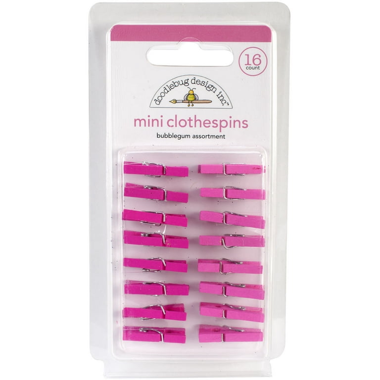 Doodlebug 1-inch Mini Clothespins - 16 count - Silver & Gold Metallic –  MindTheWrap