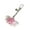 Pink, variant on Adorable Angel Wing Keychain Fuzzy Star Design Trendy Bag Charm Present for Girl