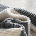 thumbnail image 3 of Knit Blouses Sweater for Men Classic Dress Pullover Striped Sweatshirts Fall Winter Office Work Outdoor Tops (S, Gray), 3 of 7