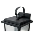 thumbnail image 3 of Large Black Outdoor Wall Sconce with Seeded Glass, 3 of 8