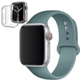 thumbnail image 1 of LEIXIUER Silicone Watch Band Case for Apple Watch Bands 42mm Screen Protector Case,Wristband Strap Band with Silicone Clear Screen Protective Cover for iWatch Series 3 2 1 -Cactus, 1 of 6