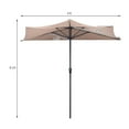 thumbnail image 3 of Costway 97.20 Inches Beige Patio Umbrella, Water-Resistant, 3 of 9