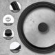 thumbnail image 2 of Universal lid for pots, pans and frying pans - Tempered glass lid with heat-resistant silicone edge fits 26 cm, 28 cm and 30 cm diameter cookware, 2 of 5