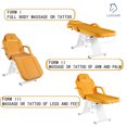 thumbnail image 2 of Multipurpose Massage Bed, Spa & Salon Facial, Tattoo Chair w/Hydraulic Stool, Removable Headrest for Professional Massage Facial Lash Beauty Spa Eyelash Microblading Esthetician Equipment Orange, 2 of 9