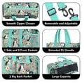 thumbnail image 3 of Teacher Tote Bag,Boston Terrier Floral Flowers Teacher Utility Tote Bag,Large Work Tote Bags for Women with Multiple Pockets,Top Zipper Closure,13.8x10.6x6.7 Inch, 3 of 5