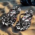 thumbnail image 4 of Chririnla Womens Flip Flops Spider Web Skull Print Non-Slip Casual Lightweight Beach Thong Sandals Quick Dry Slip On Indoor Outdoor Bathroom Flats Slippers, 4 of 7