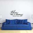 thumbnail image 1 of Decaltor bendiga esta casa y todos los que entran - Entrada de pared de vinilo Entrada de calcomanía sala de estar de decoración de frases Decaltor Ver descripción, 1 of 2