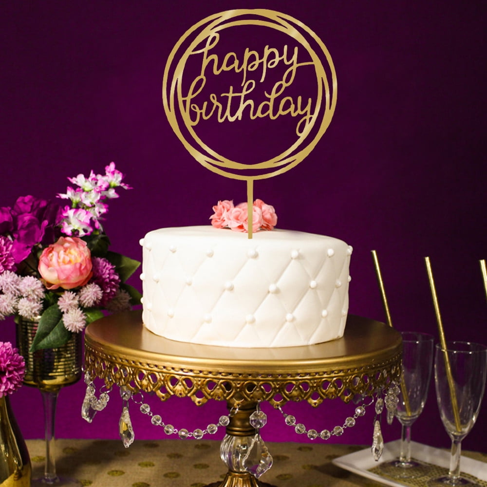 New Birthday Cake Topper Insert Card 2018 Graduation Acrylic Cake Decoration - Walmart.com ...